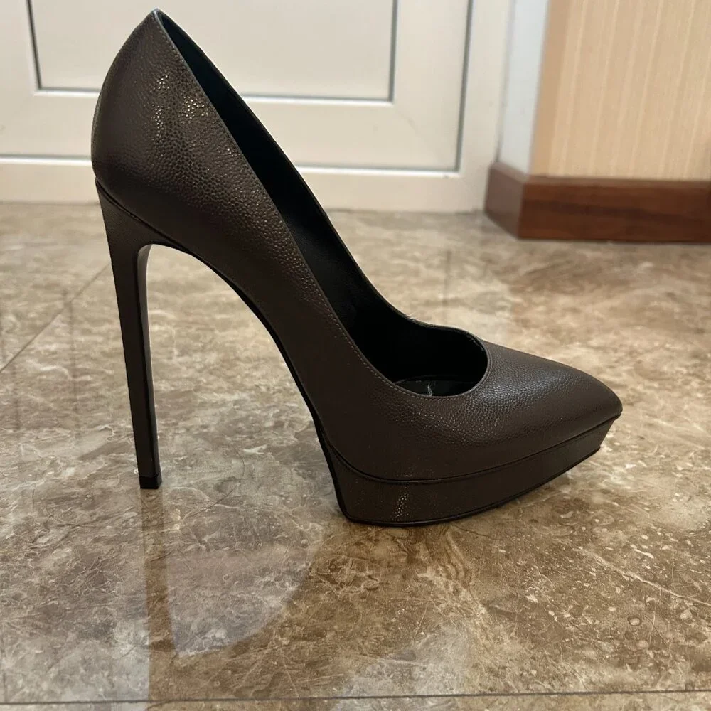 Saint Laurent grey heels - Picture 3 of 4